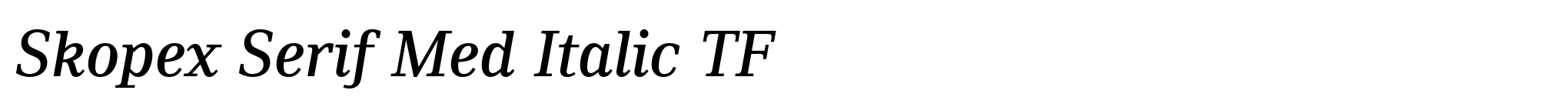 Skopex Serif Med Italic TF image